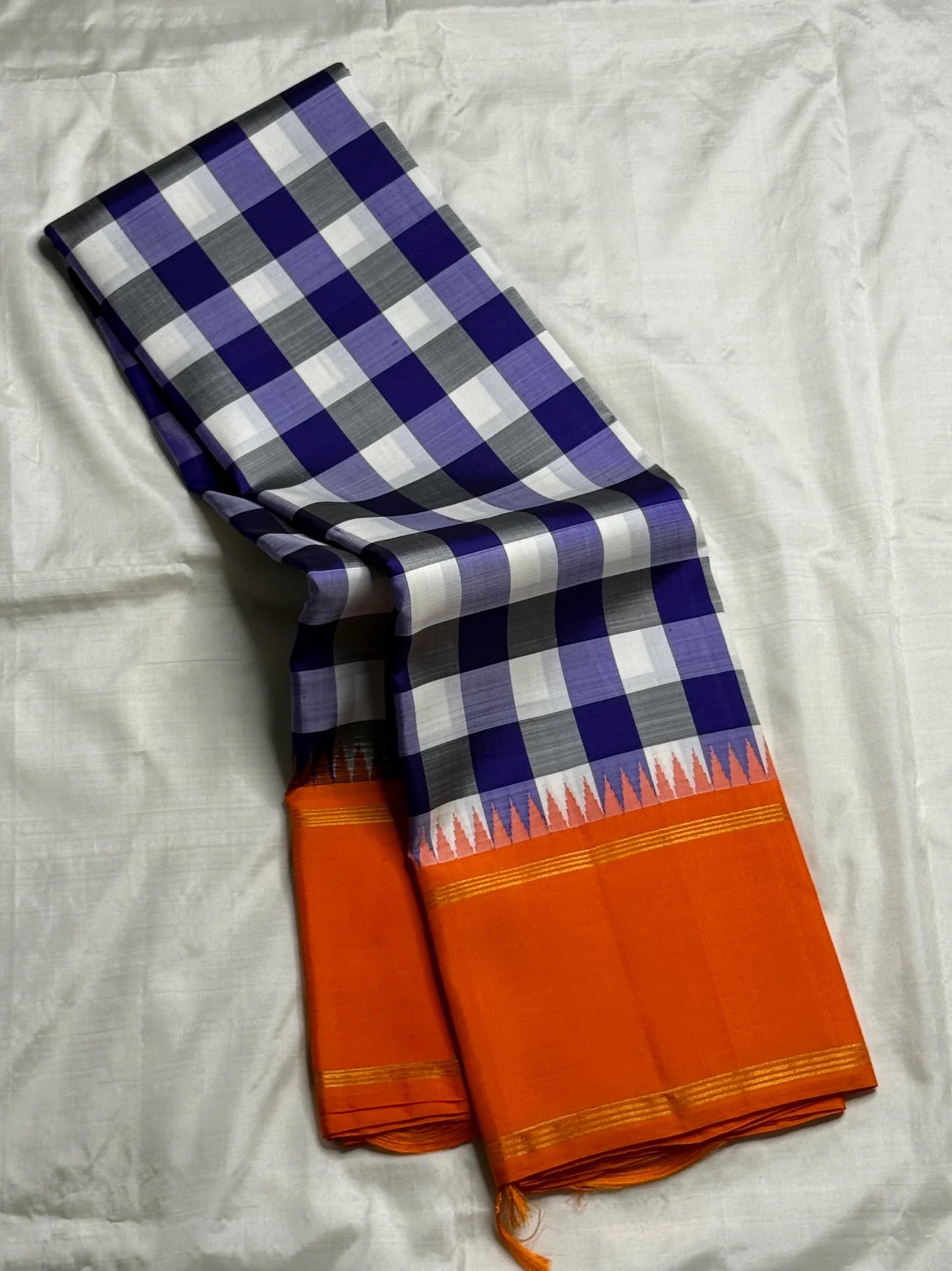 navy blue silk saree kk-rt draped view