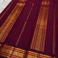maroon border detail of ocean blue Kanchipuram silk saree