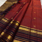 Kanjivaram saree varisaipet border detail showing horizontal zari arrangement