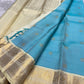 kv-myb pallu detail of sky blue Kanchipuram silk saree