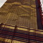 Kanchipattu silk saree gold motif pallu close up with rich red silk base