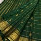 Kanchipattu silk saree yaanai butta motifs on green silk