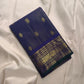 Violet Kanchipuram Vairaoosi silk saree pallu with ornate gold zari panels and traditional woven details