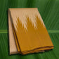 honey gold Kanchipuram silk saree with tr weave folded view
