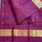 Jamun-plum Kanchipuram silk saree with Mayil Chakram motifs and peacock-green magenta Rettapet border