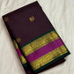 Vadamalli purple pure silk Kanchipuram saree with gold buttas, Rettapet border and grand zari pallu, Idam Living (photo 6 of 7)