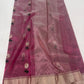 Dusty Rose Pink Pattu Silk Chanderi handloom saree — pallu detail