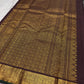 Deep Paaku Brown Handwoven Pure Silk Kanchipuram Vairaoosi Saree with Deer and Maanga Motifs