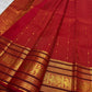 Deep Arakku pink Varisaipet pure silk Kanchipuram saree – antique gold zari mayil border close-up