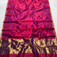 Amethyst Magenta Gold Pallu Pattu Silk Chanderi saree, border detail