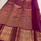 Vadamalli purple pink Kanchipuram zari kattam saree, showing body, border and detailed gold zari pallu