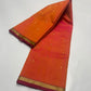 Sunset Orange and Pink Katan Silk Chanderi handloom saree — body closeup