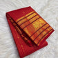 Deep Arakku pink Varisaipet pure silk Kanchipuram saree – ornamental zari pattern on border and pallu