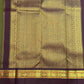 Thulir pachai green handwoven pure silk Kanjeevaram Rettapet saree with aubergine border, photo 5 of 5