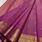 Pattu Roja Pink Handwoven Pure Silk Kanjivaram Vairaoosi Saree with Kamalam and Peacock Border