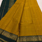 Antique Gold and Forest Green Handwoven Pure Silk Kanjivaram Saree with Mayil Butta Border