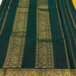 Antique Gold and Forest Green Handwoven Pure Silk Kanjivaram Saree with Mayil Butta Border