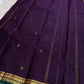 Bronze and Teal Handwoven Pure Silk Kanjivaram Saree with Purple and Teal Border