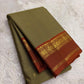 Champagne Gold and Rust Orange Handwoven Pure Silk Kanjivaram Saree with Korvai Border