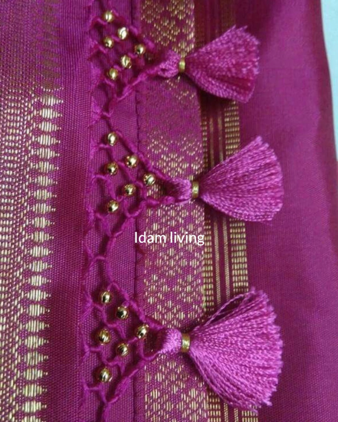 Custom Handmade Saree Tassels – Personalized Designs for Kanchipurams ,  chanderis and banarasi Silk Sarees