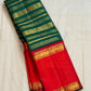 Detailed zari weaving on a peacock-green Rettapet Kanchipuram silk saree, Idam Living (photo 8 of 8)