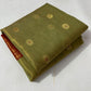 Olive Green and Copper Red Gold Tissue Katan Silk Chanderi handloom saree — pallu detail