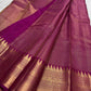 Vadamalli purple pink Kanchipuram zari kattam saree, showing body, border and detailed gold zari pallu