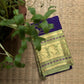 Oodha Violet & Manthulir Green handwoven Kanchipuram silk saree by Idam Living