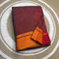Double border detail of Karnataka cotton Patteda Anchu saree — Idam Living