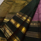 Mayil motif gold zari panels on the Karum Pachai Varisaipet border