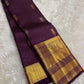 Vairaoosi-style zari lines and buttas on the Kathiri Purple Kanchipuram silk.
