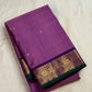 Close-up of zari butta motifs on lavender Kanchipuram pure silk saree