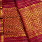 Kathiripoo Plum saree with mayil pet zari border, border detail