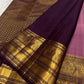 Kathiripoo purple border with classic-gold zari ornamental bands.