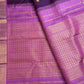 Handwoven Kanchipuram Butta saree in Kathiripoo Purple with Oodha Pink with distinctive traditional silk colouring
