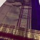 Olive Grey Handwoven Pure Silk Kanchipuram Butta Saree with Kathiripoo Mayil Gold Zari Border