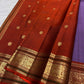 Handwoven Lavender Kathiripoo Pure Silk Kanchipuram showing its luminous blossom-purple body colour.