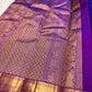 Kathiripoo Violet Kanchipuram Zari Kattam saree with broad gold-zari border.