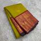 Kili pachai kanchipuram silk round gold zari buttas – Idam Living Pure Silk Kanchipuram saree