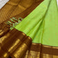 Kili Pachai Kanchipuram Korvai saree with bold Kamalam thanga zari medallions
