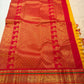 Turmeric Yellow Handwoven Pure Silk Kanjeevaram Saree with Kumkum Red Korvai Zari Border