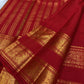 Kumkum Red and Antique Gold Handwoven Pure Silk Kanchipattu Saree with Rettapet Border and Mayil Chakram Butta