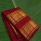 Kumkum Red and Antique Gold Handwoven Pure Silk Kanchipattu Saree with Rettapet Border and Mayil Chakram Butta