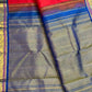 Vintage red and royal blue Kanchipuram silk colour combination
