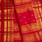 Kumkum Red Kanchipuram zari kattam saree with self varisaipet border, border detail