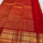 Kumkumam Red Kanchipuram Butta saree with Annam Mayil inspired zari border
