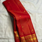 Kumkumam red handwoven pure silk Kanjivaram Vairaoosi saree