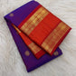 Kathiripoo violet and kumkumam red Rettapet pure silk Kanchipuram saree – view 3