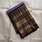 Lavender Korvai Kancheepuram silk saree handwoven body detail