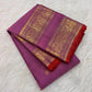 Lavender handwoven Rettapet Pure Silk Kancheepuram saree